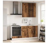Kitchen unit 5pc Old wood engineered wood wall & base cabinets 40/60cm depth31.