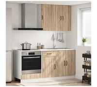 Kitchen Unit 5pc Sonoma Oak 40x31x80cm Engineered Wood Adjustable Feet Drawer.