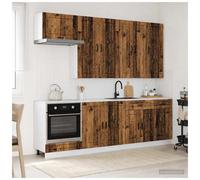 Kitchen unit 8-piece Old Wood engineered wood modular set in ishwasher panel