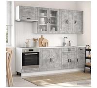 Kitchen unit Concrete Grey 60x31x80cm Engineered Wood spacious Storage with Feet