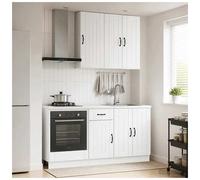 Kitchen unit high gloss white 5pc set engineered wood cabinets 60x46x81.5cm kit