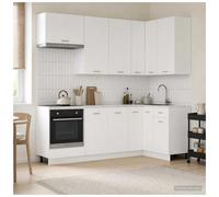 Kitchen unit Modern white engineered wood 80x31x80cm adjustable feet & wall fix