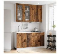 Kitchen Unit Old Wood Engineered Wood 80x31x100 & 60x31x100 + 80/60base cabinets