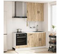 Kitchen Unit Sonoma Oak Engineered Wood 5pc Set 60x46x81.5cm & 40x31x100cm incl