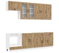 Kitchen Unit with Drawer with Door KALMAR 8 pcs Engineered Wood Storage vidaXL