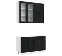 Kitchen Unit with Drawer with Door LUCCA 4 pcs Engineered Wood Storage vidaXL