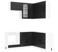 Kitchen Unit with Drawer with Door LUCCA 8 pcs Engineered Wood Storage vidaXL