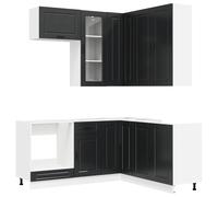 Kitchen Unit with Drawer with Door PORTO 8 pcs Engineered Wood Cabinets vidaXL