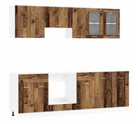 Kitchen Unit with Shelf Wall-mounted Lyon 8 pcs Engineered Wood Storage vidaXL