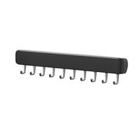 Kitchen Utensil Hanger Wall Mounted Hooks Drilling Removable Adjustable Organizer with Many for Hanging Cutleries Mugs Spoons 12ML (BK3, 50X5)