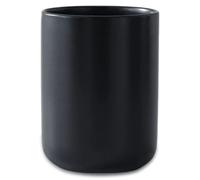 Kitchen Utensil Holder 5.28x3.98" Ceramic Cooking Utensil Holder Countertop Utensil Holder Multipurpose Matte Black Utensil Pot for Countertop Cooking Spoon Storage