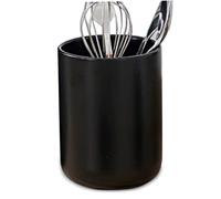 Kitchen Utensil Holder 5.28x3.98" Ceramic Cooking Utensil Holder Simple Style Countertop Multipurpose Matte Black Pot for Countertop Cooking Spoon Storage, Kitchen HOL