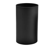 Kitchen Utensil Holder Round Shape Utensils Pot Plastic Utensil Holder Kitchen Tool Storage Tube Organiser for Tableware Black Kitchen Accessories (L)