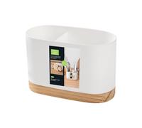 Kitchen Utensil Holder - Spoon Storage Rack,Kitchen Cutlery Drainer Utensil Holder with 2 Slots for Home Cafe Restaurant