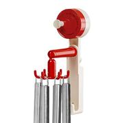 Kitchen Utensil Holder: Wall Mounted Kitchen Grid, Suction Cup Organizer With 6 Hooks | Space Saving Tools Hanger, Spatula, Soup Ladle, Skimmer,