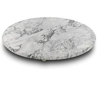 Kitchen Utensil Marble Cutting & Serving Round Chopping Board (Colour: White)