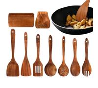 Kitchen Utensil - Rinse-Clean Hangable Gadgets,Cooking Kitchen Utensils Wooden Spatula - for Chef Women Catering Truck Dorm Party Holiday Dinner Housewarming