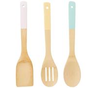 Kitchen Utensil Set, Pastel Handles, Bamboo, 3 Piece