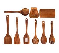 Kitchen Utensils, Easy to Clean Hanging Kitchen Utensils, Cooking Utensils with Wooden Spatula Set, for Party, Meal Preparation, Home, Student Dorm, Holiday, Dinner