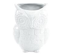 Kitchen Utensils Holder Owl Utensil Holder Decorative Ceramic Cookware Crock & Organizer,Kitchen Ceramic Décor Gift White