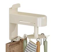 Kitchen Utensils Hook - Wall Shelf for Kitchen, Revolving Rack Without Drilling for Spatula Spoons Chopping Boards Towels for Those Who Love Cooking and Home Owners