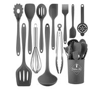 Kitchen Utensils Set-12 Pieces Silicone Cooking Utensils Set (Dishwasher Safe) 392°F Heat Resistant Spatula Set, Nonstick Cookware
