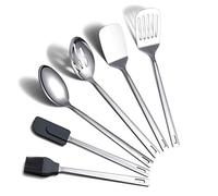 Kitchen Utensils Set, Berglander 6 Pieces Cooking Utenisls Set Stainless Steel, Kitchen Tools Set Non-Stick and Heat Resistant, Dishwasher Safe, Easy to Clean (6 Packs)