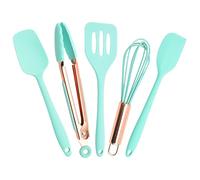 Kitchen Utensils Set,Mini 5 Pieces Silicone Cooking Utensils Set BPA Free Food Grade Non Stick Coating Silicone Spatulas Kitchen Utensils,Heat Resistant & Easy Clean Best Kitchen Tool Gadgets