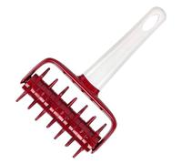 Kitchen Utensils Set With Holder Pizza Rolling Pin Pizza Hole Puncher Pie Dough Roller Cake Pie Cookies Bread Dough Needle Roller Wheel Hole Punch Baking Tool Kitchen Spoon (Red, One Size)