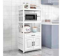 Kitchen Utility Stand Rack with Storage Cabinet Microwave Stand & Sideboard Shelf for Kitchen Living Room & Bedroom - Space-Saving for Home