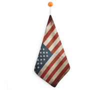 Kitchen Vintage American USA Flag Hand Towels with Hanging Loops, Highly Absorbent & Quick Drying Towels for Kitchen Bathroom, Microfiber Cleaning Cloth, Dish Towel, Tea Towel Decorative, Dish Rag(12x