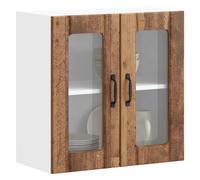 Kitchen Wall Cabinet Artisan Oak 60x31x60cm Engineered Wood 4-Door Wall-Mounted