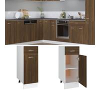 Kitchen Wall Cabinet Brown Oak 30x46x81.5cm Engineered Wood Hanging Door Unit.