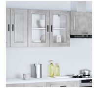Kitchen Wall Cabinet Concrete Grey 80x31x60cm Engineered Wood Single Door 1Shelf