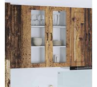 Kitchen Wall Cabinet Engineered Wood Old Wood 80x31x100cm 2 Doors 3 Shelves 60kg