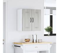 Kitchen Wall Cabinet Grey Sonoma 60x31x60cm Engineered Wood Ample Storage Indoor
