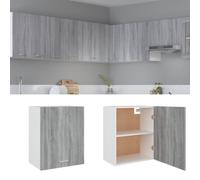 (Grey sonoma, 50 x 31 x 60 cm (W x D x H)) vidaXL Kitchen Cabinet Home Storage Shelf Organiser Cupboard Engineered Wood