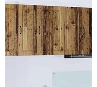 Kitchen Wall Cabinet Old Wood 50x31x80cm Engineered Wood 3 Shelves 2 Doors Slim