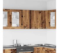 Kitchen Wall Cabinet Old Wood 60x31x60cm Engineered Wood 1 Door Hanging Modern