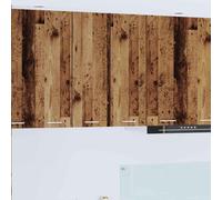 Kitchen wall cabinet Old wood & white 30 x 31 x 80 cm Hanging Engineered wood UK