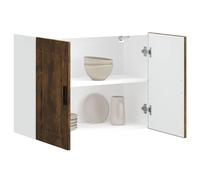 Kitchen Wall Cabinet Porto Smoked Oak Engineered Wood Berkfield Home Brown One Size