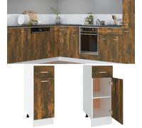 Kitchen Wall Cabinet Smoked Oak 30x46x81.5cm Engineered Wood HangingCompact Unit