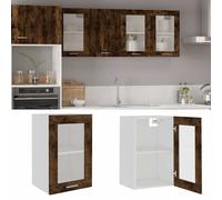 Kitchen wall cabinet smoked oak 40x31x60cm engineered wood hanging modern unit