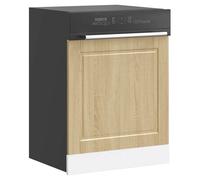 vidaXL Dishwasher Panel Porto Sonoma Oak 60x1.5x57 cm Engineered Wood, Brown