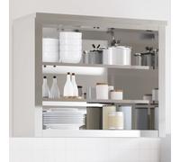 Kitchen Wall Cabinet with Sliding Doors Storage Cabinet Stainless Steel vidaXL