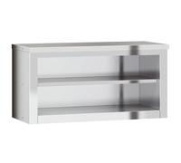 Kitchen Wall Cabinet with Sliding Doors Storage Cabinet Stainless Steel vidaXL