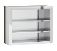 Kitchen Wall Cabinet with Sliding Doors Storage Cabinet Stainless Steel vidaXL