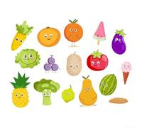 Kitchen Wall Decals, Vegetable Fruit Wall Stickers, Waterproof Decal Removable Wall Stickers for Home Kitchen Decor