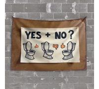 Kitchen Wall Sign Choosing Between Yes Or No Options. Tapestry Posters For Teens Decorative Signs For Home Decor(75X100CM)