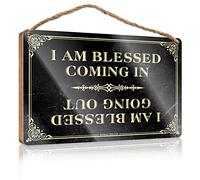 Kitchen Wall Sign I Am Blessed Coming In And Going Out Wooden Sign Farm House Decorations Plaque Sign(20X30CM)